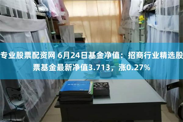 专业股票配资网 6月24日基金净值：招商行业精选股票基金最新净值3.713，涨0.27%