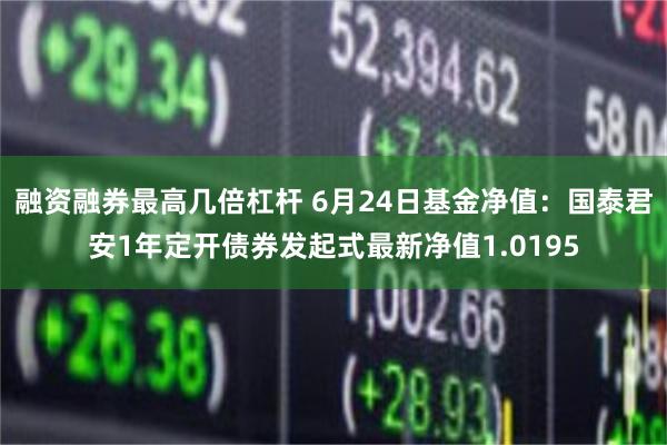 融资融券最高几倍杠杆 6月24日基金净值：国泰君安1年定开债券发起式最新净值1.0195