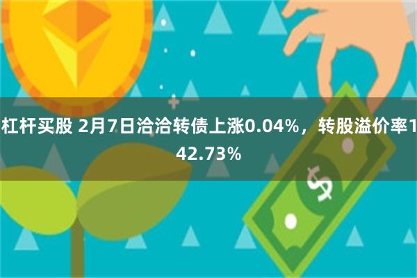 杠杆买股 2月7日洽洽转债上涨0.04%，转股溢价率142.73%