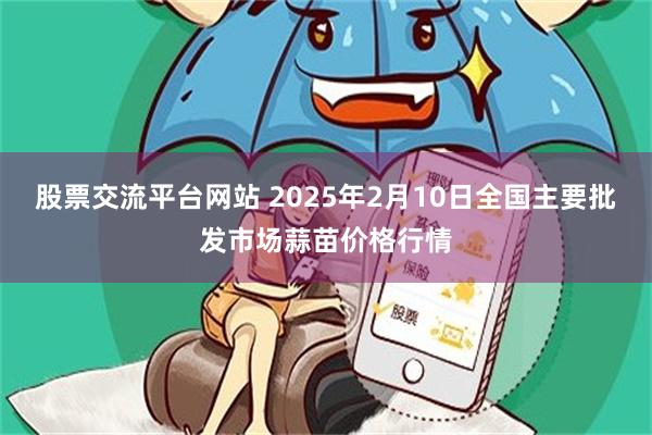 股票交流平台网站 2025年2月10日全国主要批发市场蒜苗价格行情